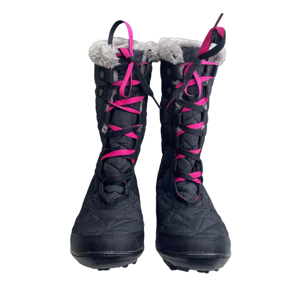 new Columbia ✪ Minx III Mid Faux Fur Waterproof Snow Boots ✪ Black Pink ✪ Size 4 - Picture 7 of 16
